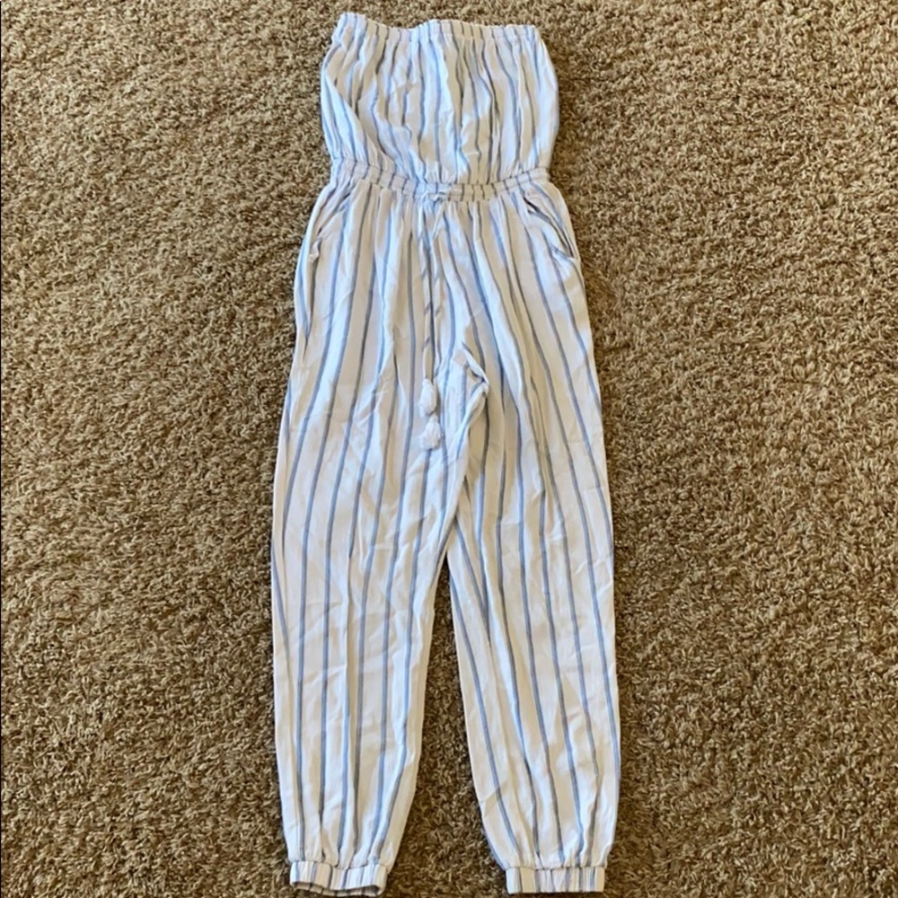 Forever 21 Strapless Jumpsuit with Pockets